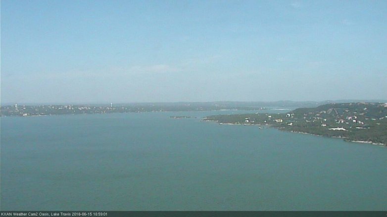 Lake Travis webcam, June 15, 2016 10:25 AM CT