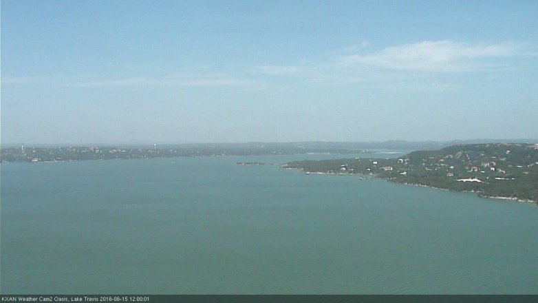 Lake Travis webcam, June 15, 2016 11:10 AM CT