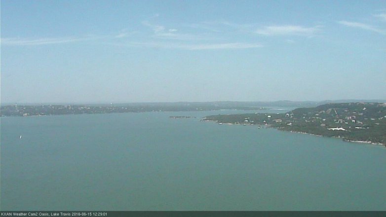 Lake Travis webcam, June 15, 2016 11:40 AM CT