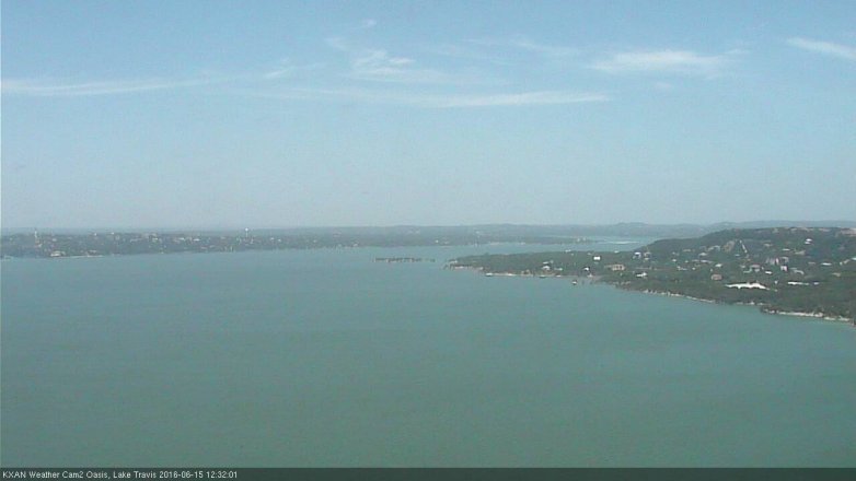 Lake Travis webcam, June 15, 2016 11:45 AM CT