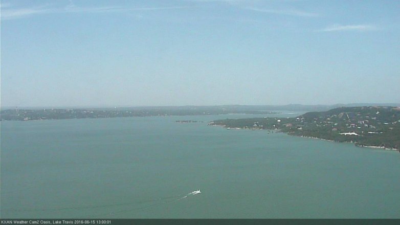 Lake Travis webcam, June 15, 2016 12:15 PM CT