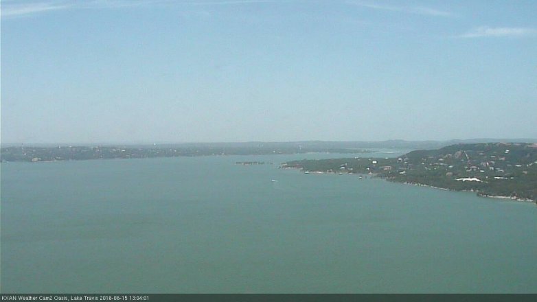 Lake Travis webcam, June 15, 2016 12:25 PM CT