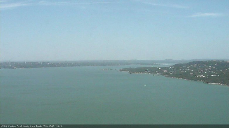 Lake Travis webcam, June 15, 2016 12:30 PM CT