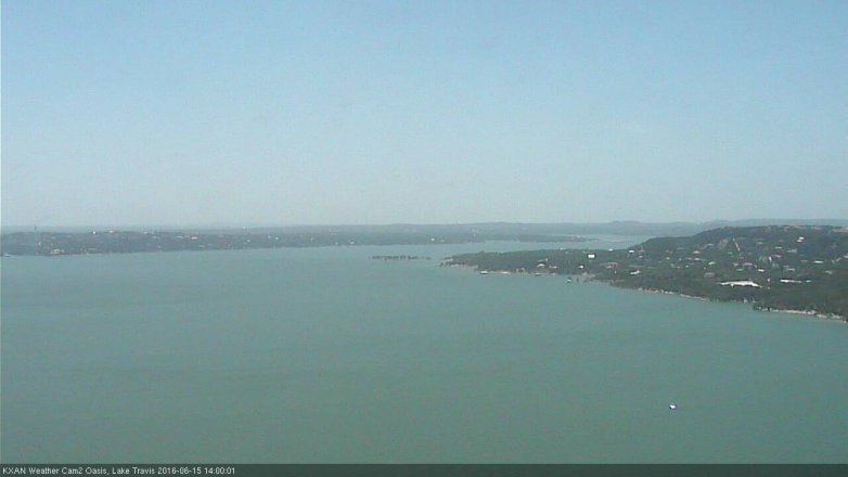 Lake Travis webcam, June 15, 2016 1:30 PM CT