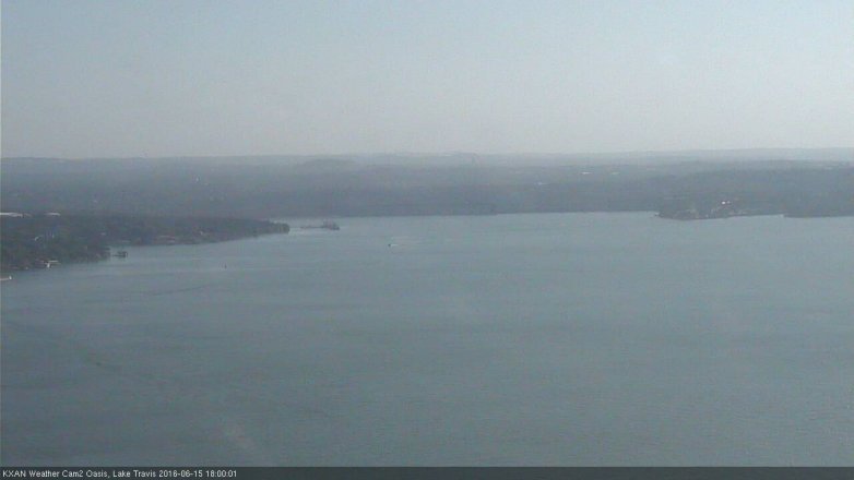 Lake Travis webcam, June 15, 2016 5:25 PM CT