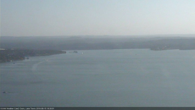 Lake Travis webcam, June 15, 2016 5:35 PM CT