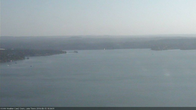 Lake Travis webcam, June 15, 2016 6:05 PM CT