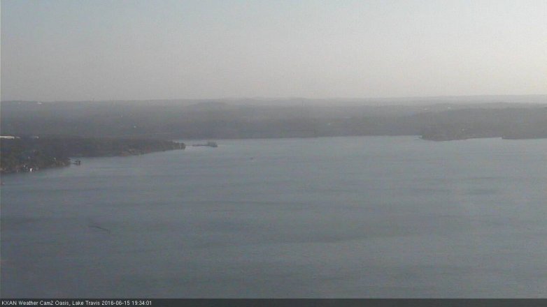 Lake Travis webcam, June 15, 2016 6:55 PM CT