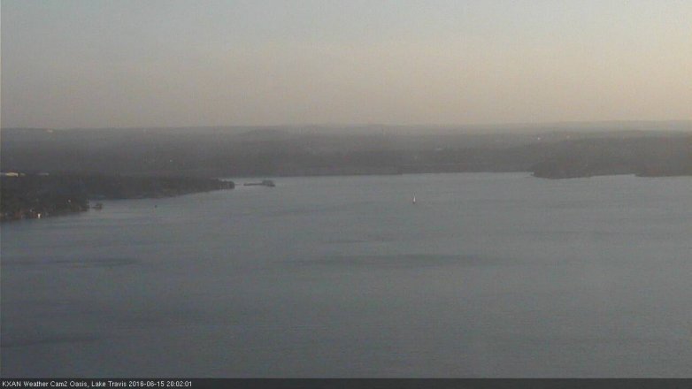 Lake Travis webcam, June 15, 2016 7:25 PM CT