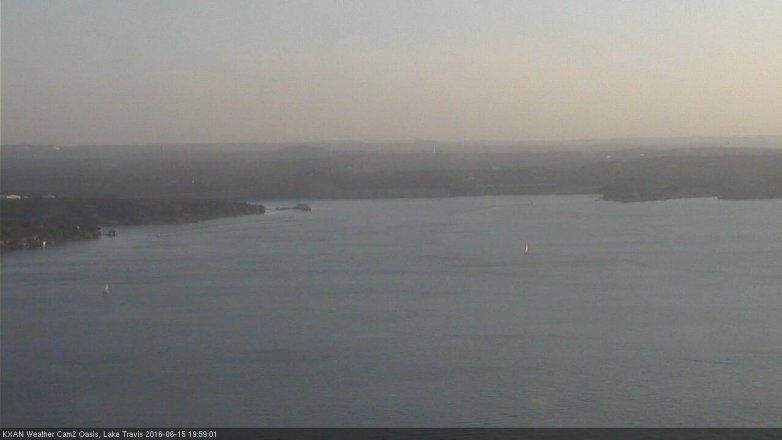 Lake Travis webcam, June 15, 2016 7:30 PM CT