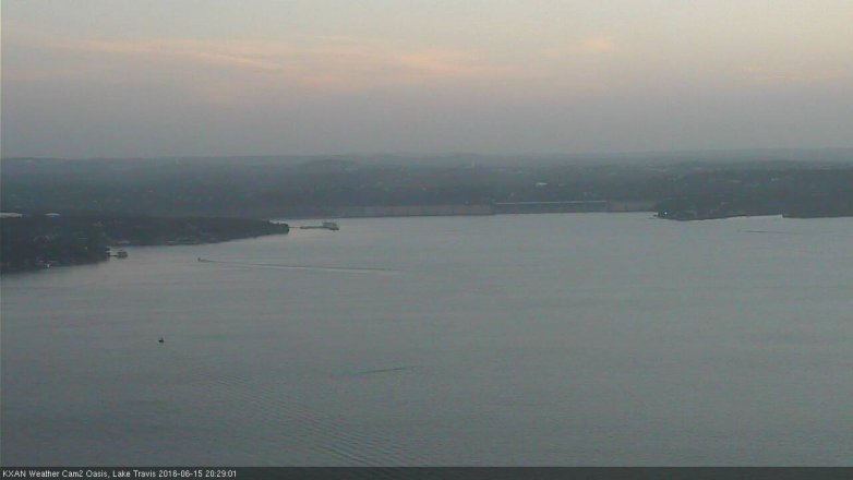 Lake Travis webcam, June 15, 2016 7:45 PM CT