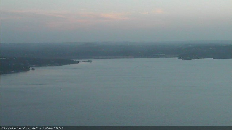 Lake Travis webcam, June 15, 2016 7:50 PM CT