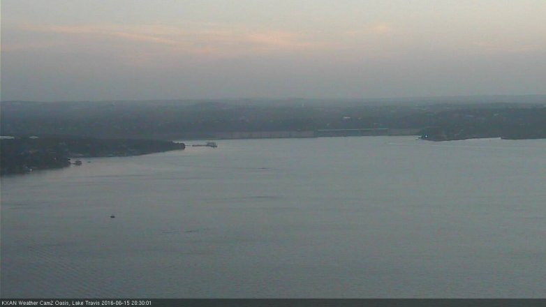 Lake Travis webcam, June 15, 2016 8:00 PM CT