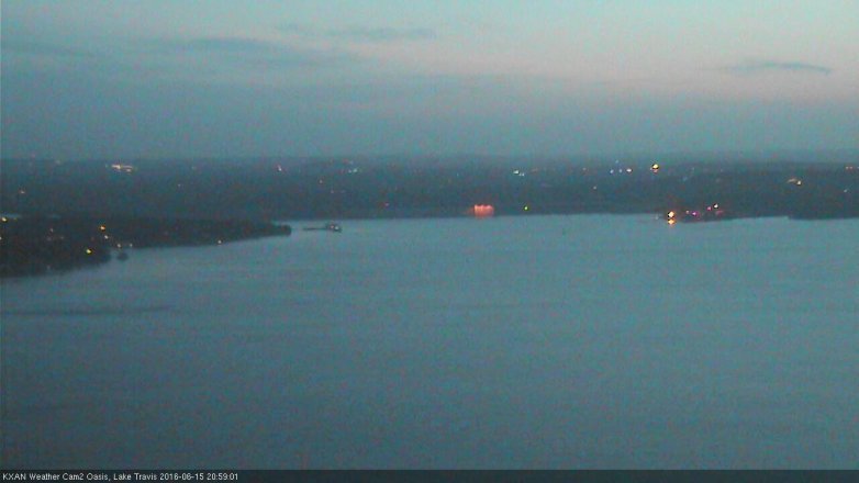 Lake Travis webcam, June 15, 2016 8:15 PM CT