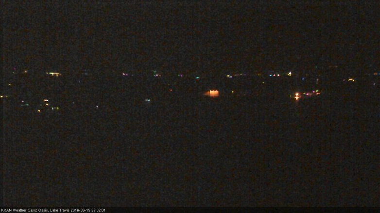 Lake Travis webcam, June 15, 2016 9:30 PM CT