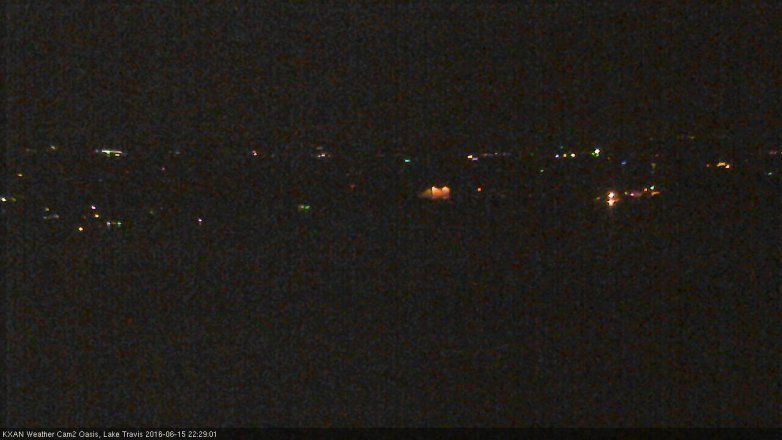 Lake Travis webcam, June 15, 2016 9:50 PM CT