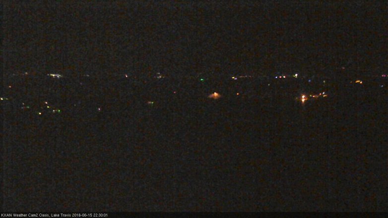 Lake Travis webcam, June 15, 2016 10:00 PM CT