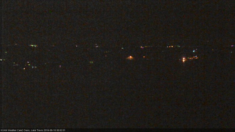 Lake Travis webcam, June 15, 2016 11:25 PM CT