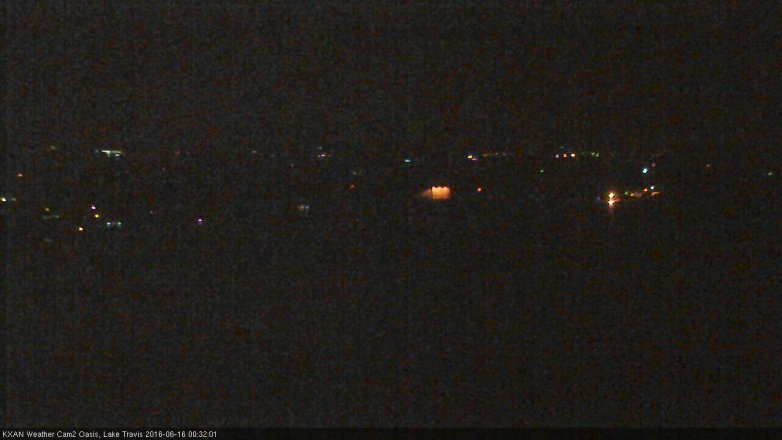 Lake Travis webcam, June 15, 2016 11:40 PM CT