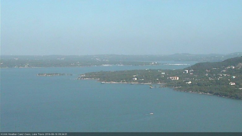 Lake Travis webcam, June 16, 2016 9:00 AM CT