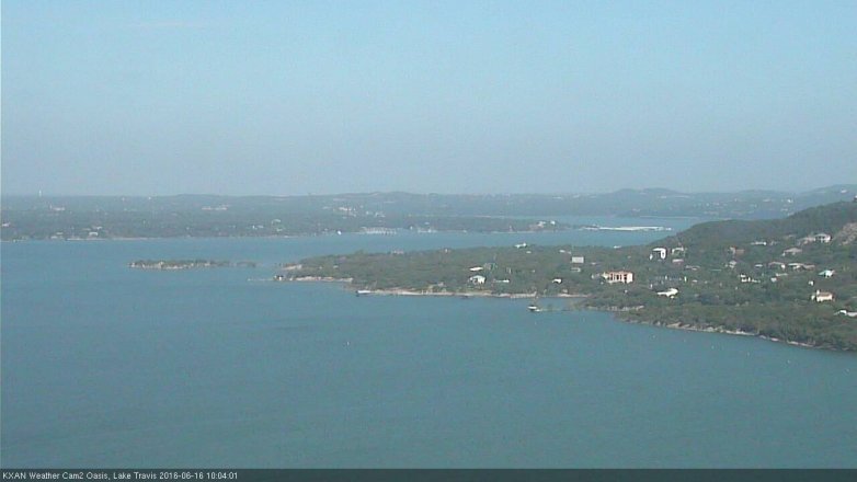 Lake Travis webcam, June 16, 2016 9:25 AM CT