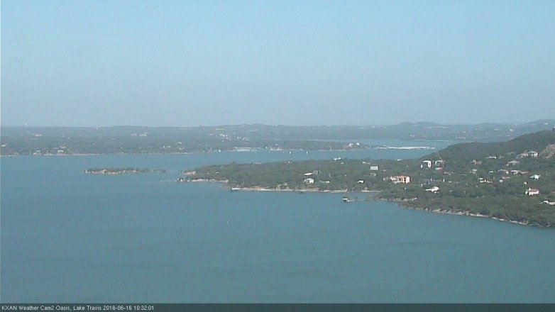 Lake Travis webcam, June 16, 2016 9:35 AM CT