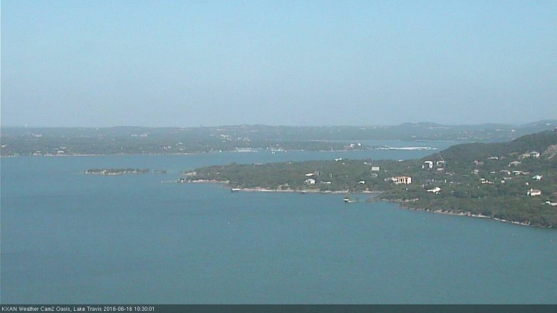 Lake Travis webcam, June 16, 2016 9:40 AM CT