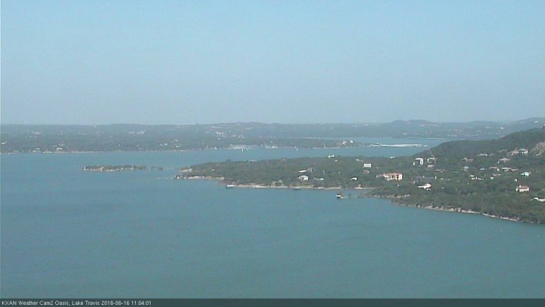 Lake Travis webcam, June 16, 2016 10:30 AM CT