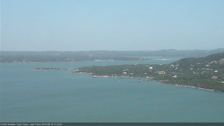 Lake Travis webcam, June 16, 2016 12:00 PM CT