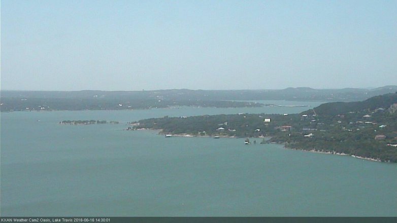 Lake Travis webcam, June 16, 2016 1:35 PM CT