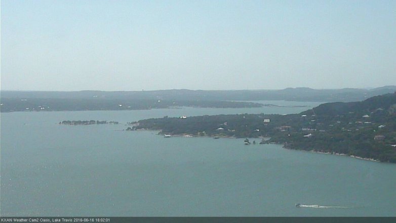 Lake Travis webcam, June 16, 2016 3:25 PM CT