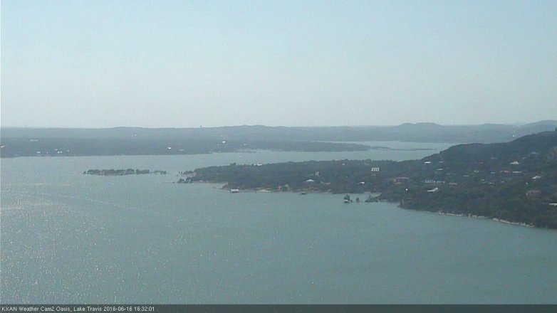 Lake Travis webcam, June 16, 2016 3:40 PM CT