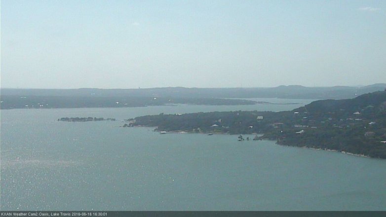 Lake Travis webcam, June 16, 2016 3:55 PM CT