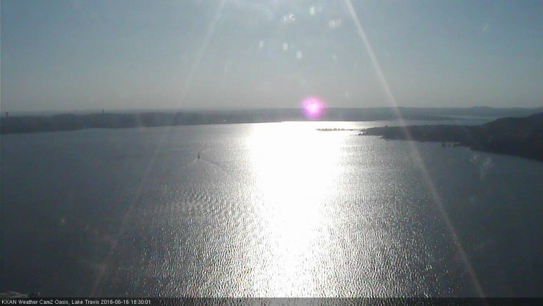 Lake Travis webcam, June 16, 2016 5:55 PM CT