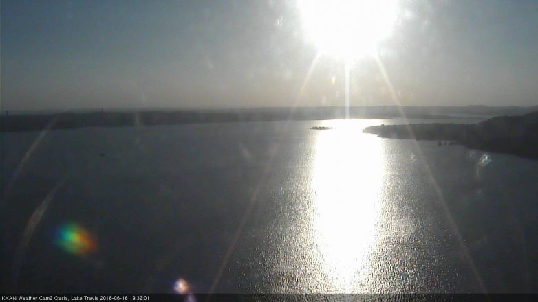 Lake Travis webcam, June 16, 2016 6:45 PM CT