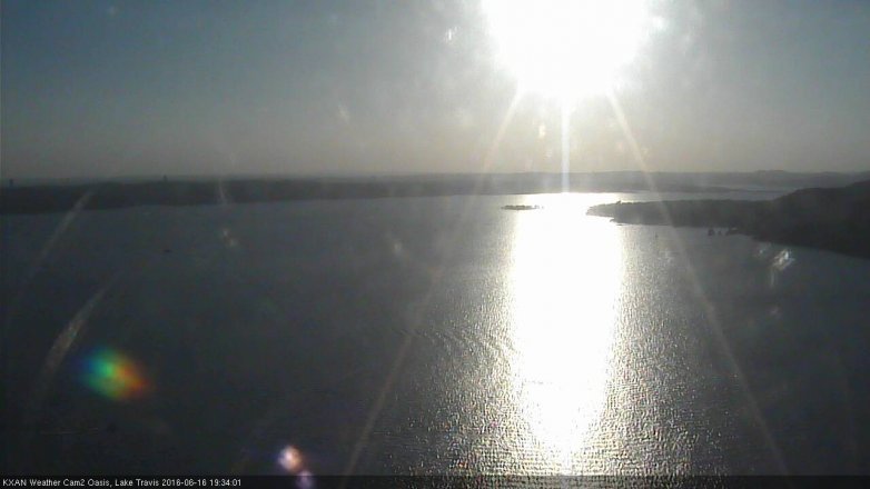 Lake Travis webcam, June 16, 2016 7:05 PM CT