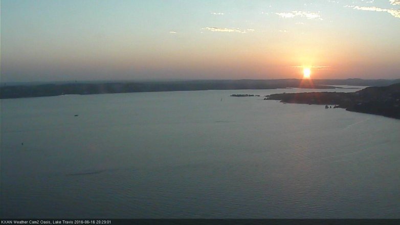 Lake Travis webcam, June 16, 2016 7:40 PM CT