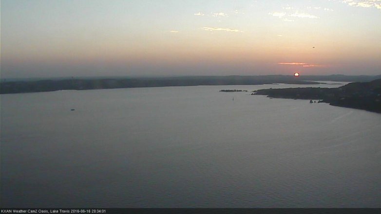 Lake Travis webcam, June 16, 2016 8:05 PM CT