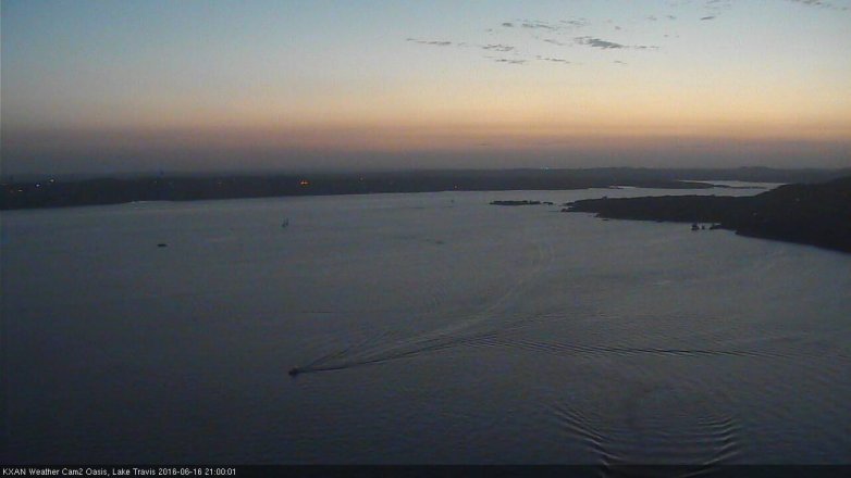 Lake Travis webcam, June 16, 2016 8:10 PM CT