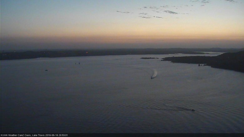 Lake Travis webcam, June 16, 2016 8:20 PM CT