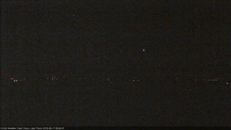 Lake Travis webcam, June 16, 2016 11:15 PM CT