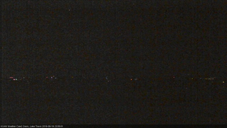 Lake Travis webcam, June 16, 2016 11:30 PM CT