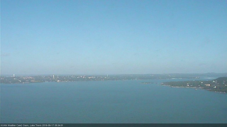 Lake Travis webcam, June 17, 2016 9:00 AM CT