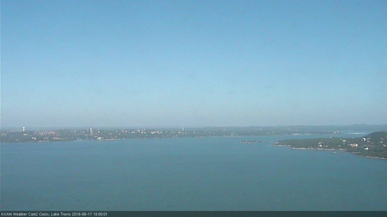 Lake Travis webcam, June 17, 2016 9:25 AM CT