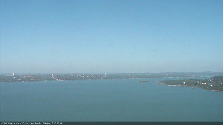 Lake Travis webcam, June 17, 2016 9:45 AM CT