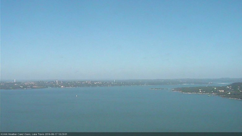 Lake Travis webcam, June 17, 2016 9:55 AM CT