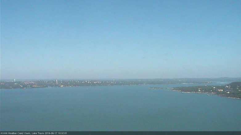 Lake Travis webcam, June 17, 2016 10:00 AM CT