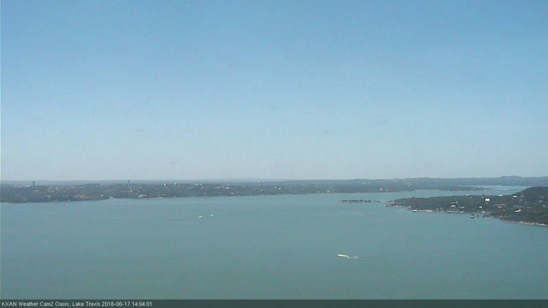 Lake Travis webcam, June 17, 2016 1:30 PM CT
