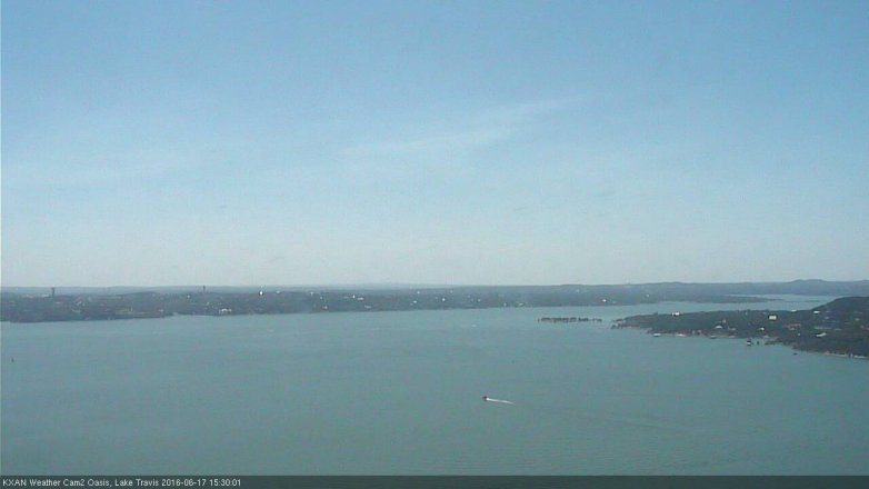 Lake Travis webcam, June 17, 2016 2:35 PM CT