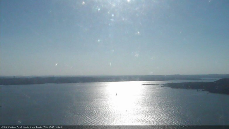 Lake Travis webcam, June 17, 2016 5:25 PM CT